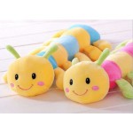 Cute Stuffed Pink and Blue Baby Caterpillar Plush Animal Soft Toy